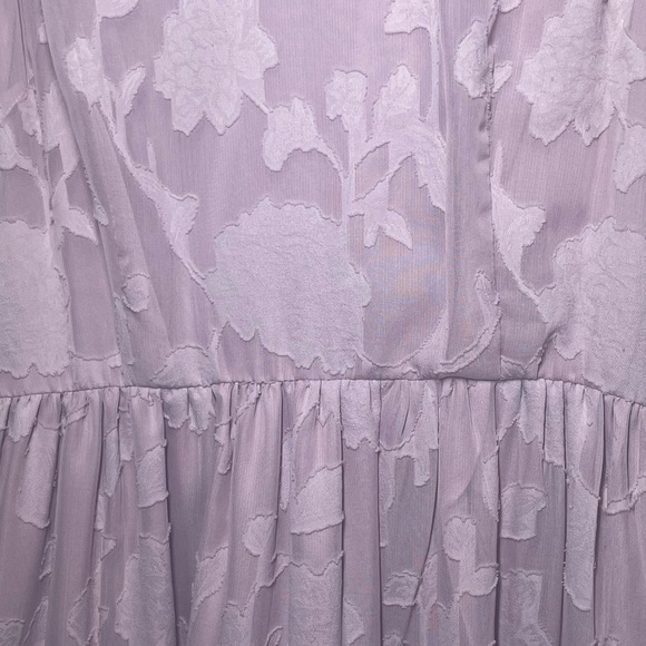 Lulu’s - Lavender Burnout Floral Ruffled Mini Dress - Medium - Picture 3 of 8